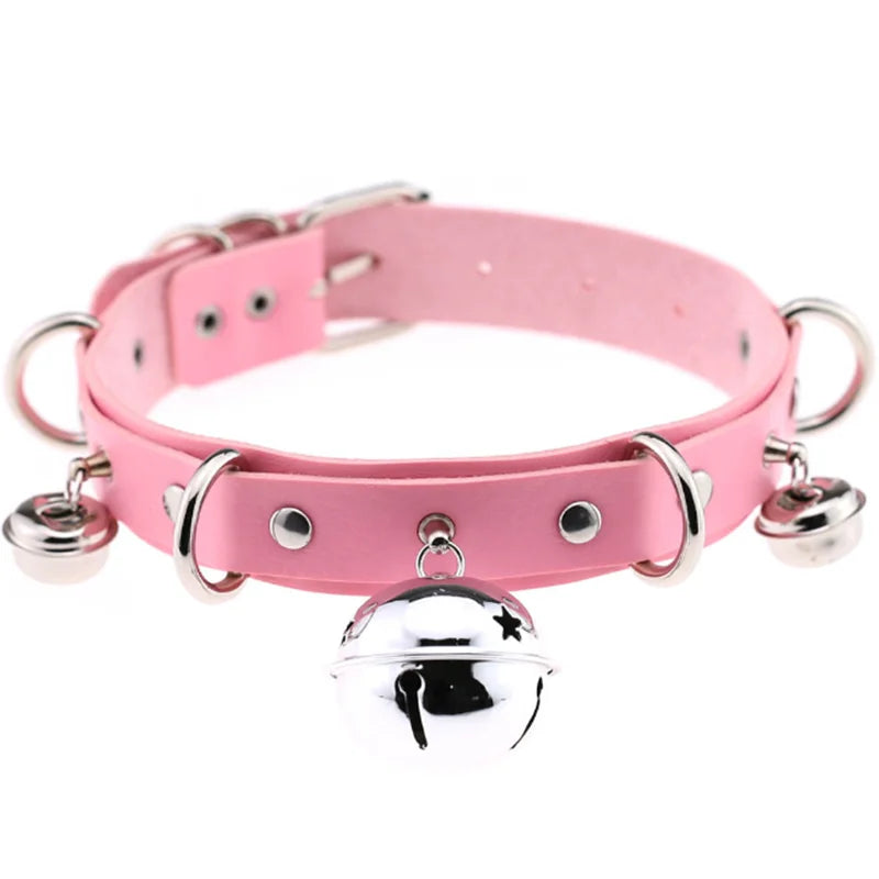 1Pc Harajuku Gothic Spike Rivet Star Necklaces Collares Hip Hop Rock Black Bowknot PU Lace Leather Sexy Y2K Girl Choker Jewelry